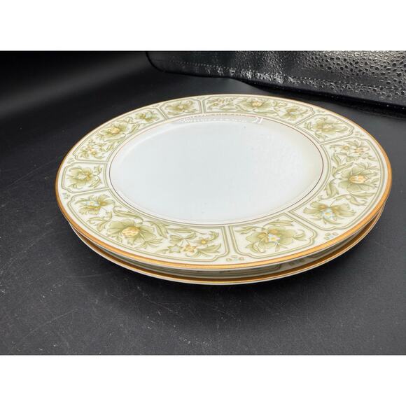 21pc Assorted Set of Sango Savannah 3723 Green Gold Floral China - Picture 8 of 10